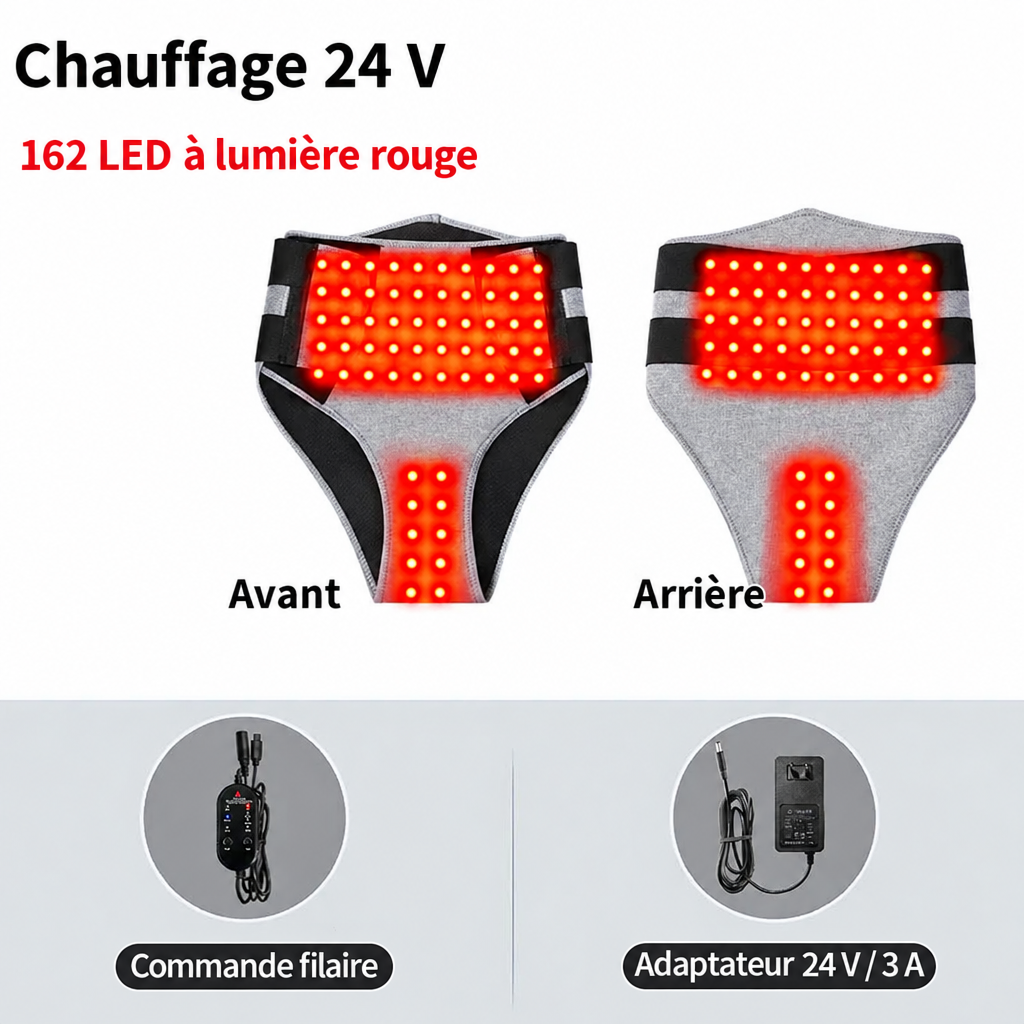 Chauffage 24 V, vues avant et arrière en français