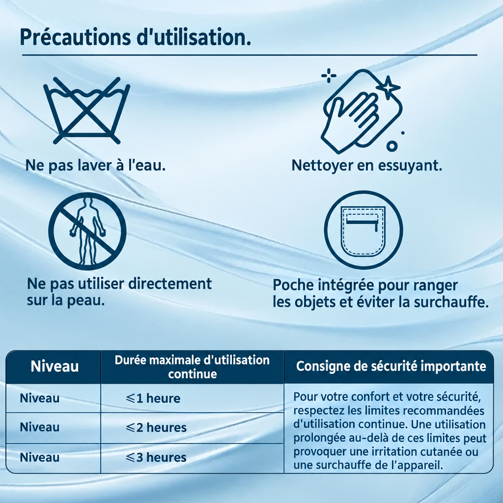 Précautions en français